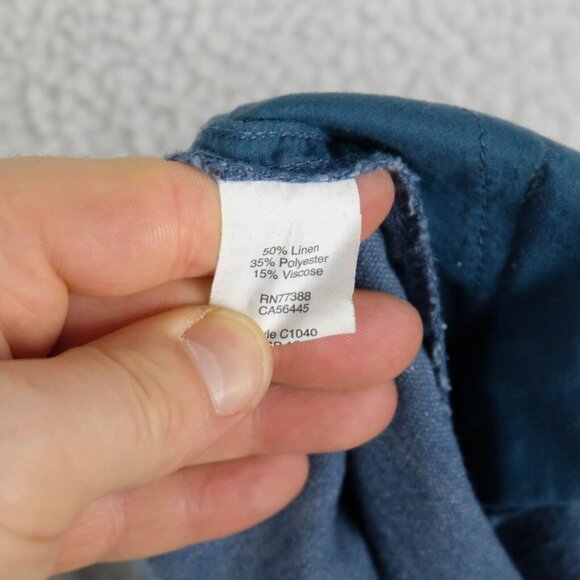 Madewell Joggers Womens Medium Blue Linen Blend Draw String Tapered Casual - Picture 10 of 10